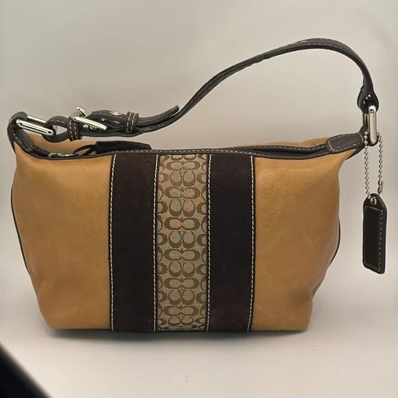 Vintage Coach Y2K leather - suede - signature mini bag - Picture 1 of 13